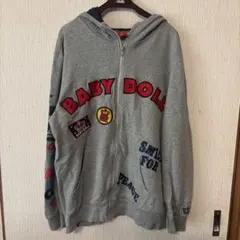 BABYDOLL ジップアップパーカー グレーのサムネイル