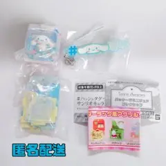 ガチャガチャ　３点セット　シナモロール　パッケージミニチュア　ミニレターラック