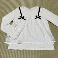 トロワラパン　長袖　白　140