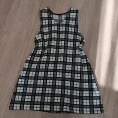 GREEN LABEL RELAXINGノースリーブ チェック柄 ワンピース