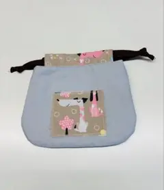 ハンドメイドわんこの巾着袋