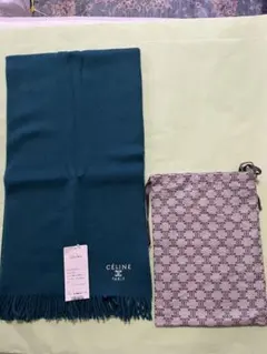 CELINE セリーヌ ハーフケット 膝掛け トリオンフ ブルー 綿 - メルカリ