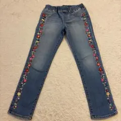 花柄刺繍デニムロングパンツ 150 ＧＡＰ