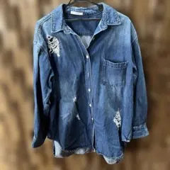 JEANASIS デニムシャツダークブルー