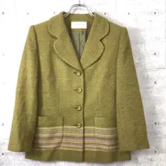 CARVEN レトロフレンチカジュアル古着 ツイード ショールカラー ジャケットのサムネイル