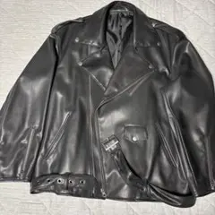 JUNRED ブラック ライダースジャケット M