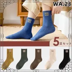 WA23 暖かい 裏起毛 5足組 ソックス婦人靴下 ストッキング 冬 [7UN0