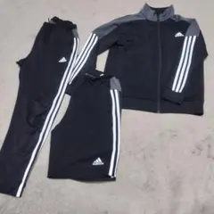 adidas ブラック ジャージ上下セット J160