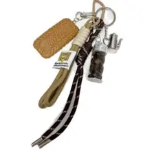 キーホルダー パラコード バッグチャーム クッキー コーヒー豆 キーリング