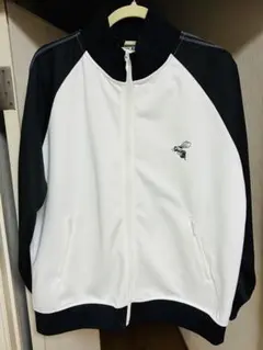Salong hameu トラックジャケット ジャージ ホワイト ブラック　L