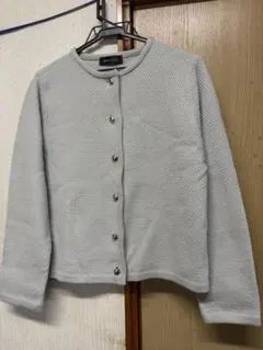 値下げGALLORIA ノーカラージャケット ライトグレー