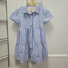 GAP KIDS☆ストライプ柄 半袖シャツワンピース120cmのサムネイル