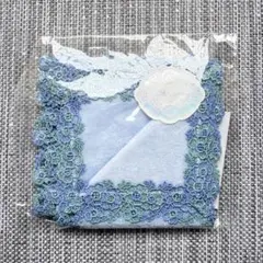 ラスト★【近沢レース】シーズンタオルハンカチ♡ネモフィラ アクアブルー