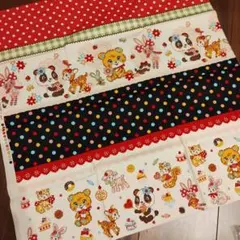 クマさんパンダさん生地　布 約110✕50cm
