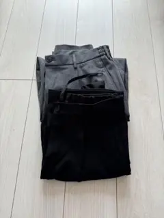UNIQLO GU スラックス2点まとめ売り　ブラック　グレー