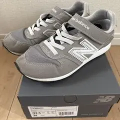 new balance YV996GR3 キッズスニーカー 22.5cm グレー