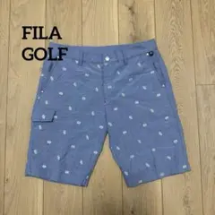 FILA GOLF フィラゴルフ 総柄刺繍 ショートパンツ ハーフパンツ ブルーのサムネイル