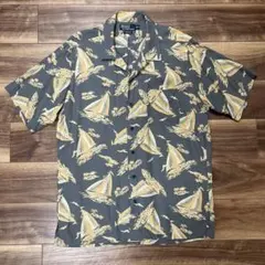 美品 90sラルフローレン CALDWELL XL 開襟 オープンカラー ヨット