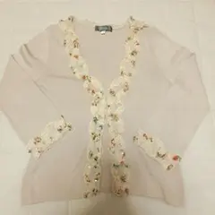 FRANCO FERRARO フランコフェラーロ　カーディガン フリル　L