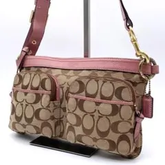 COACH Signature Pocket Shoulder Bag Y2K