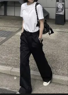 ok.soon × dickies コラボ ワイドチノパンツ ブラック オクスン - メルカリ