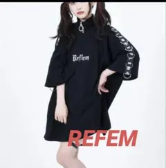 REFLEMレフレム Dリング ロゴテープ ハーフZIPカットソー 半袖 Dカンのサムネイル