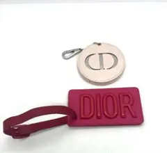 Dior ディオール ラゲージタグ ネームタグ ミラー付き チャーム ピンク