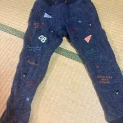 刺繍デザイン ネイビー ロングパンツのサムネイル