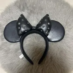 ディズニー ミニー カチューシャ スタッズ 黒