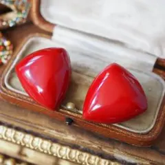 ヴィンテージイヤリング　赤