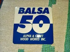 Balsa 50 ステッカー ALPHA & CRAFT 四角青のサムネイル