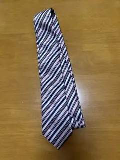 ストライプ柄 ネクタイ ピンク ネイビー