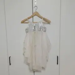 ホワイト スパンコール付きドレス