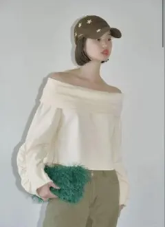 LilAmbition TuckSleeve OffShoulderSweat