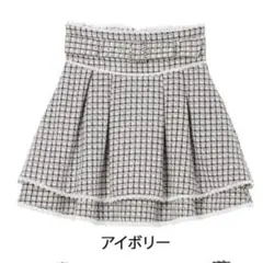 夢展望 DEAR MY LOVEキラキラビジューバックルツイードスカートのサムネイル