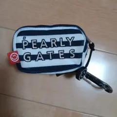 PEARLY GATES ボーダー柄 ボールポーチ カラビナ付きのサムネイル