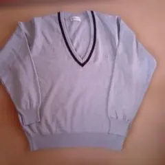 COSMOS CLUB ライトグレー Vネックニット