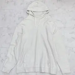 STUSSY パイル編み　胸刺繍　プルオーバー　ホワイト XL