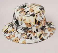 CA4LA カシラ　バケットハット　アニマル柄　犬柄ドッグキャップ　バケハ