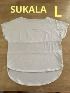 SUKALA ホワイト ドロップショルダー Tシャツlava リントスル