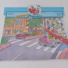 ディズニーランド　初期　レトロ　シール　擦り付け転写シート　スクラッチ