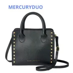 マーキュリーデュオMERCURYDUO スタッズ付 2WAYショルダーバッグ 黒