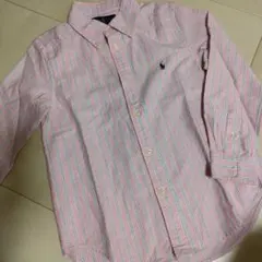 Ralph Lauren 長袖シャツ ピンクストライプ