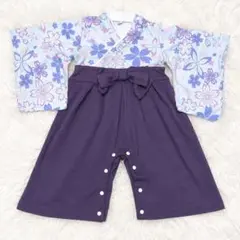 袴ロンパース 女の子 70 80 お食い初め 初節句 お正月