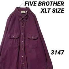 90s USA製 ファイブブラザー シャモアクロスシャツ XLT ヘビーシャツ