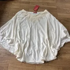 新品 アースミュージックエコロジ ポンチョ風 カットソー フリーサイズ