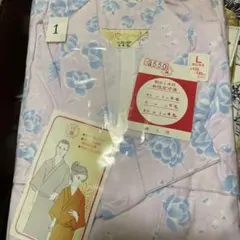 薄紫色 花柄 着物スタイル パジャマ Lサイズ