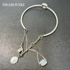 SWAROVSKI スワン刻印 ブレスレット クリスタル 石取れ リメイク素材