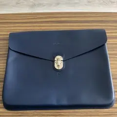 美品】BOLDRINI ネイビー クラッチバッグ - メルカリ