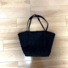 キルティング 黒 トートバッグ